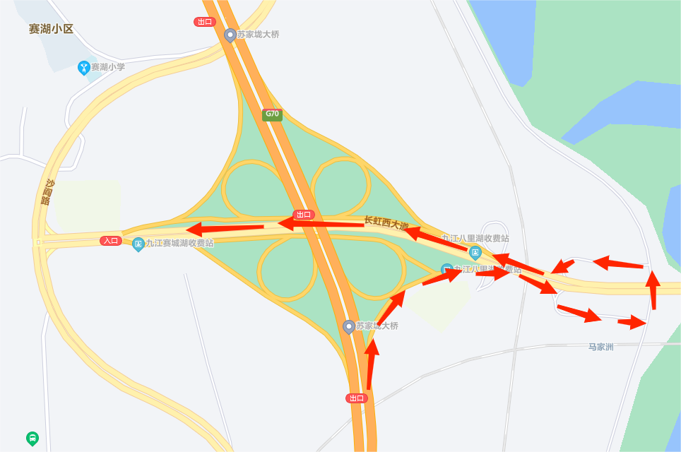 九江二橋的這段高速公路8月28日當天施工，請繞行！